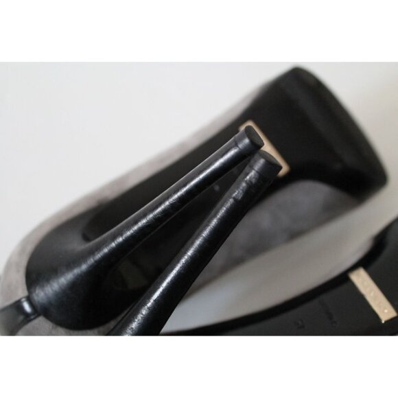 Burberry Ankle Strap Pointed Toe Suede Pumps Storm Grey Size 37 - Picture 8 of 9